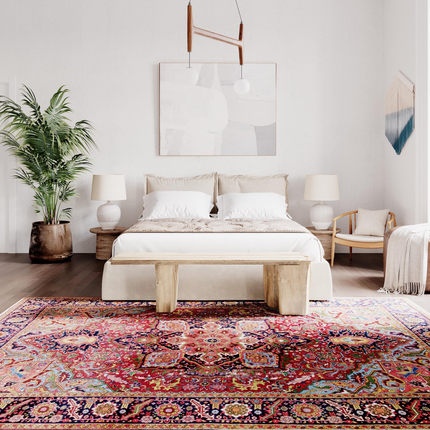 Classic Mashad Rug Enhancing Room Decor
