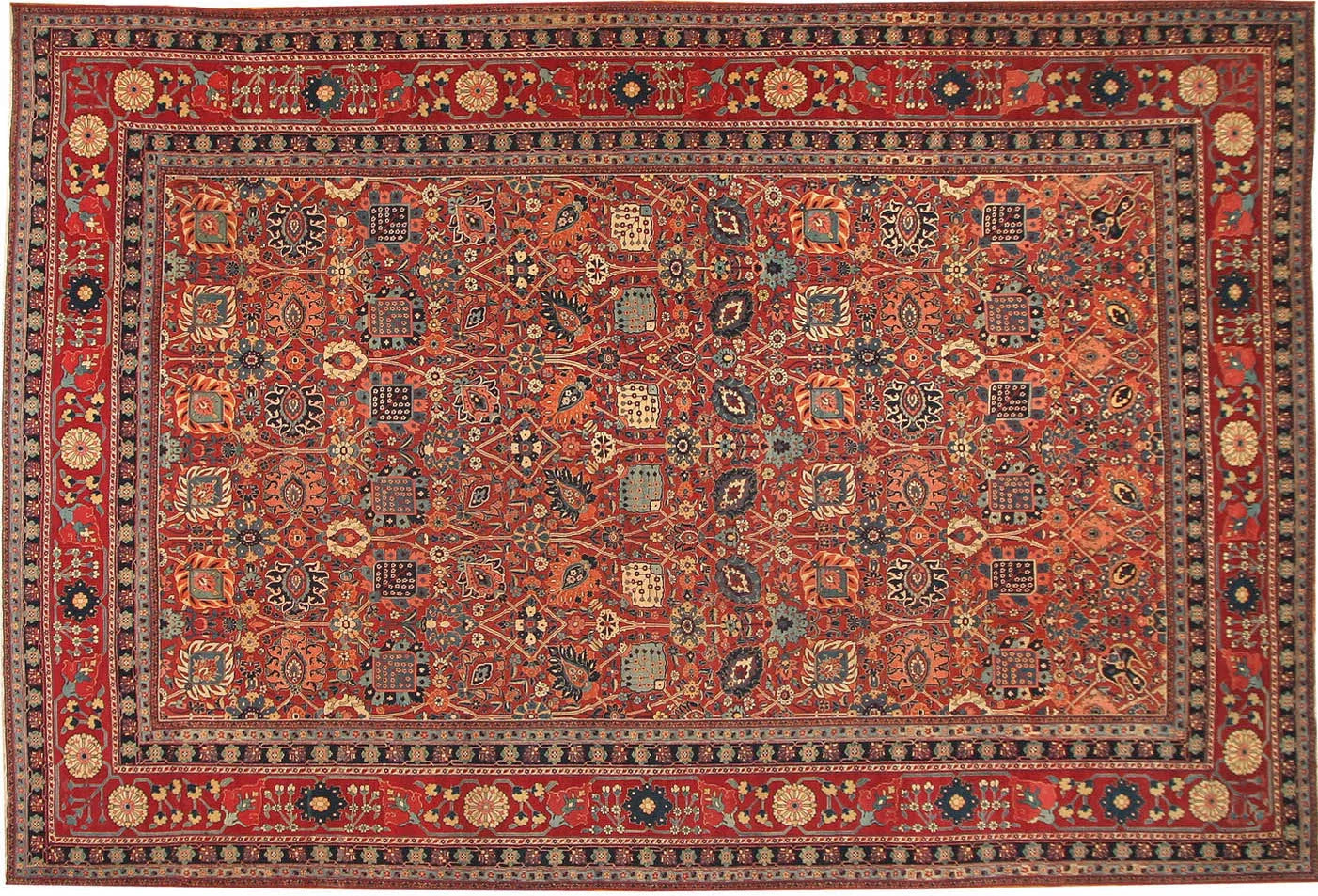 Detailed Motifs on Antique Turkish Rug