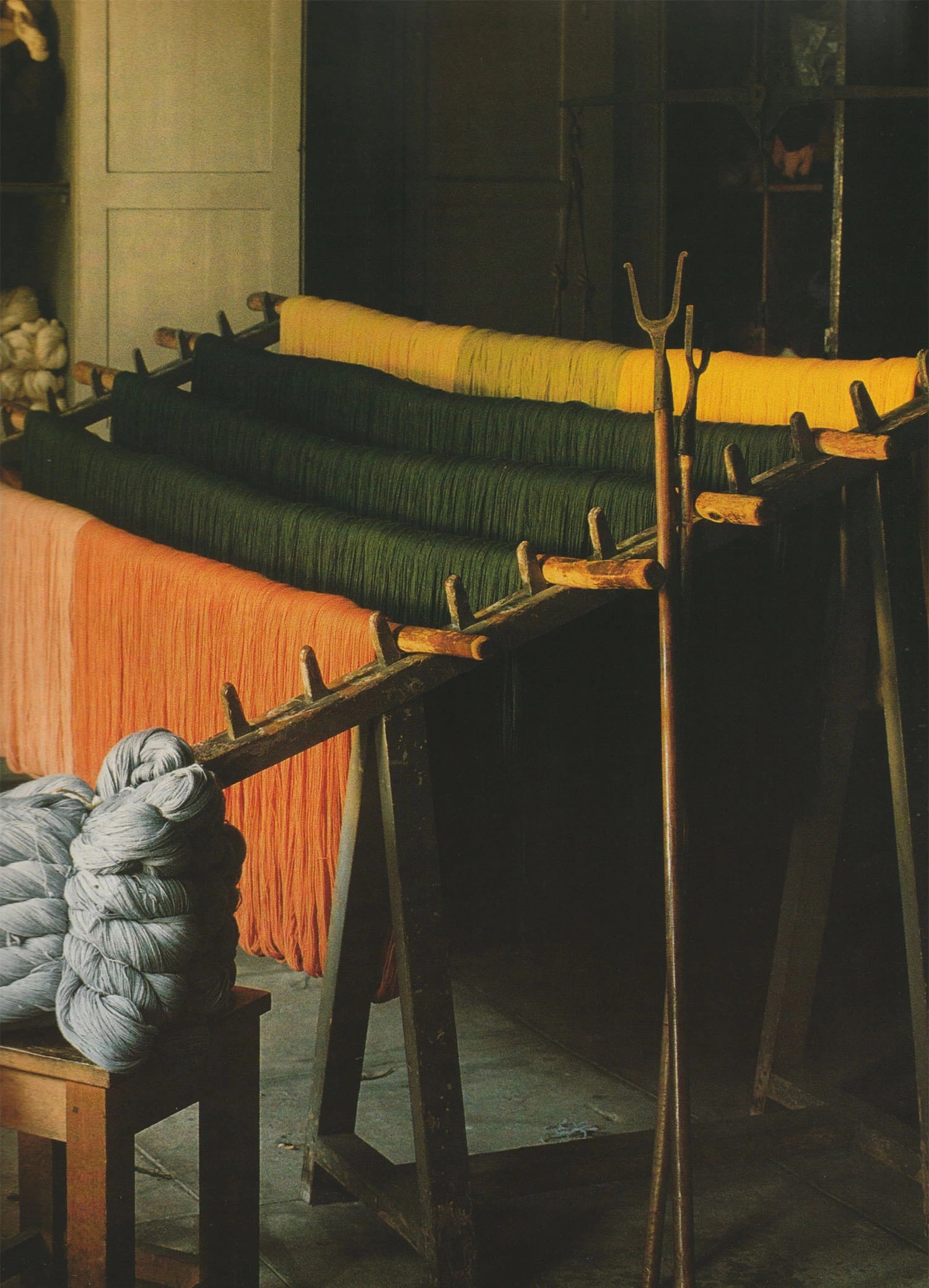 Close-up of Hand-Woven Carpet Weave