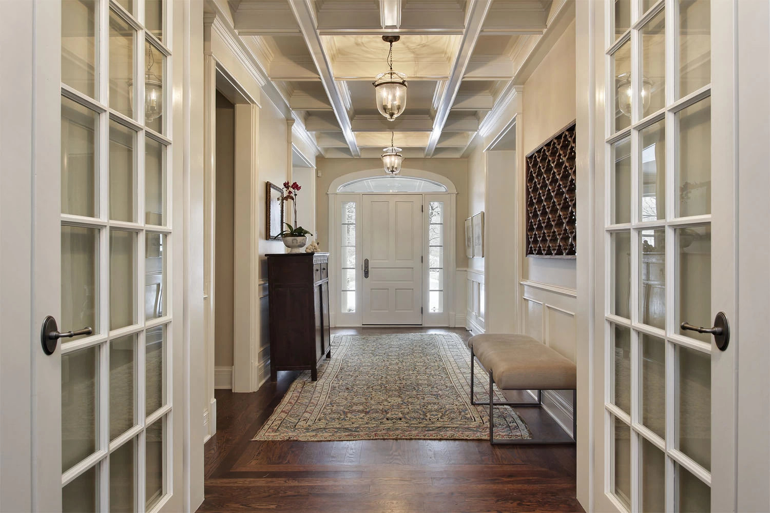 Elegant Foyer with Persian Rug