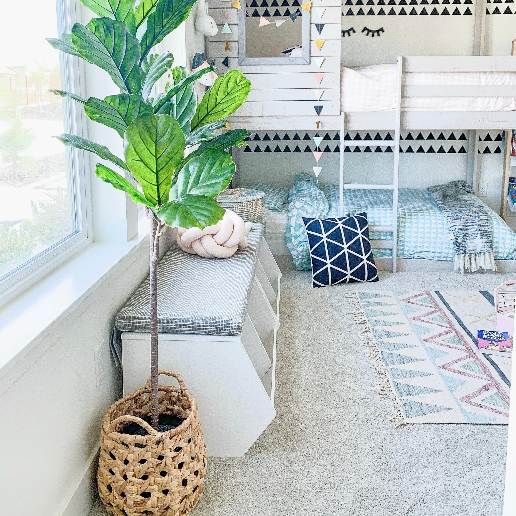 Colorful Patterned Rug in Playroom