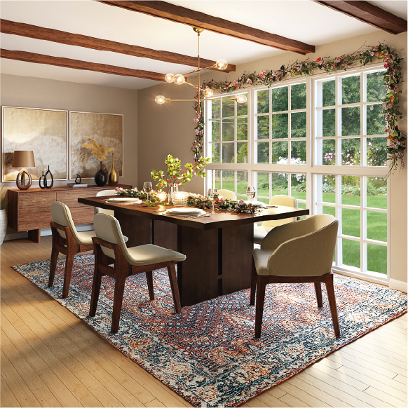 Authentic Vintage Carpet with Heritage Patterns - Kuden Rugs