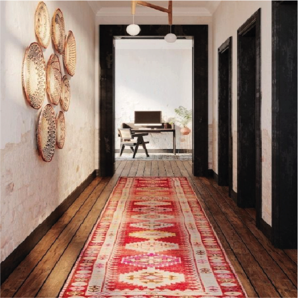 Rustic Handcrafted Rug with Warm Textures - Kuden Rugs