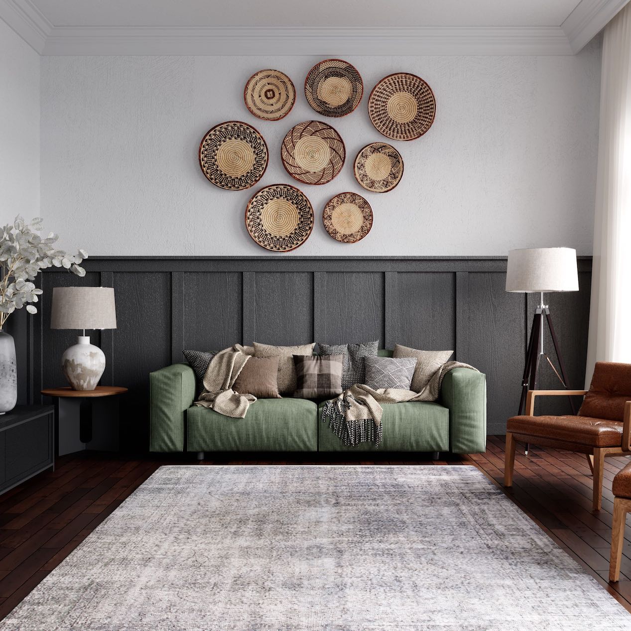 Bohemian Vintage Rug with Artistic Flair - Kuden Rugs