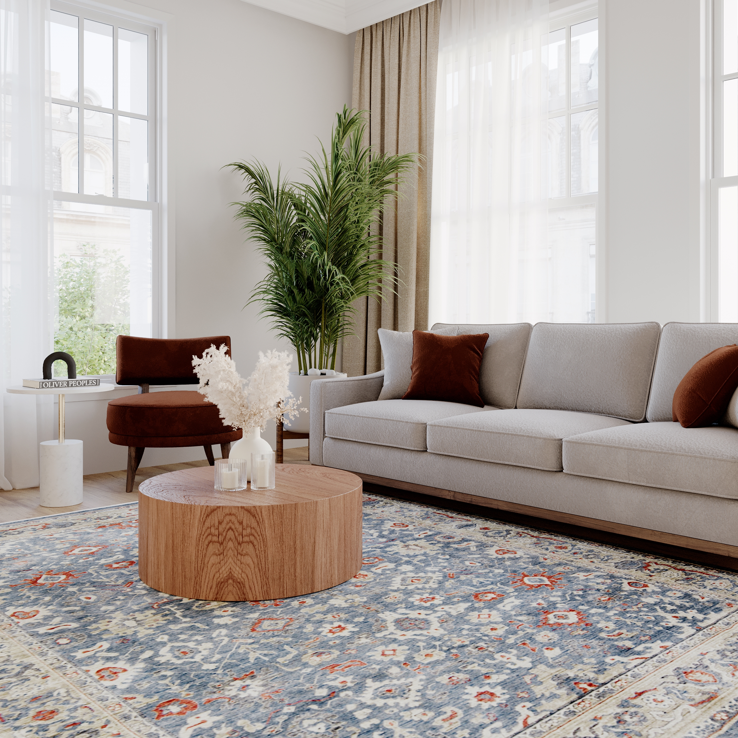 Elegant Vintage Rug with Intricate Designs - Kuden Rugs