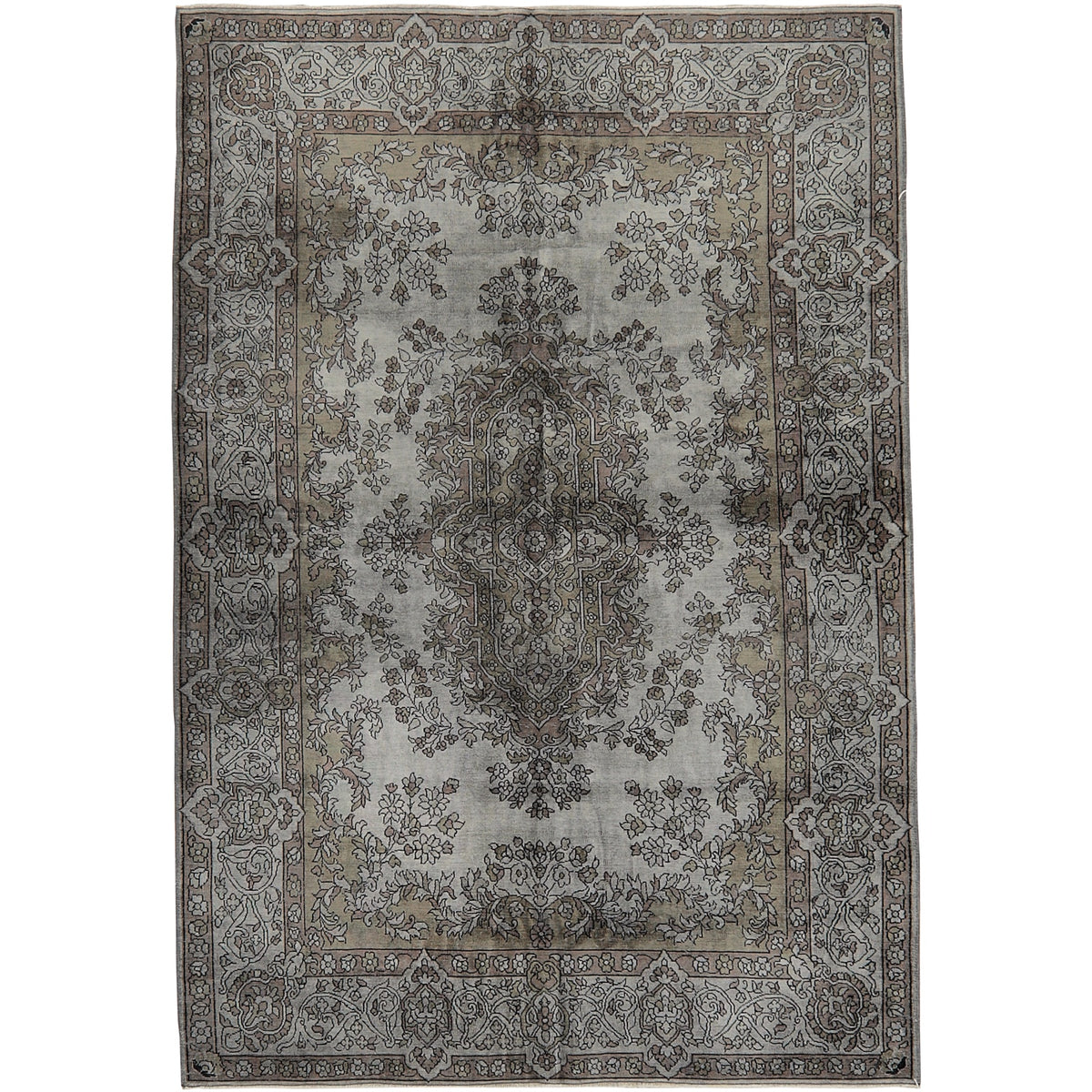 Ahave | Vintage Indian Splendor | Exquisite Gray Rug | Kuden Rugs