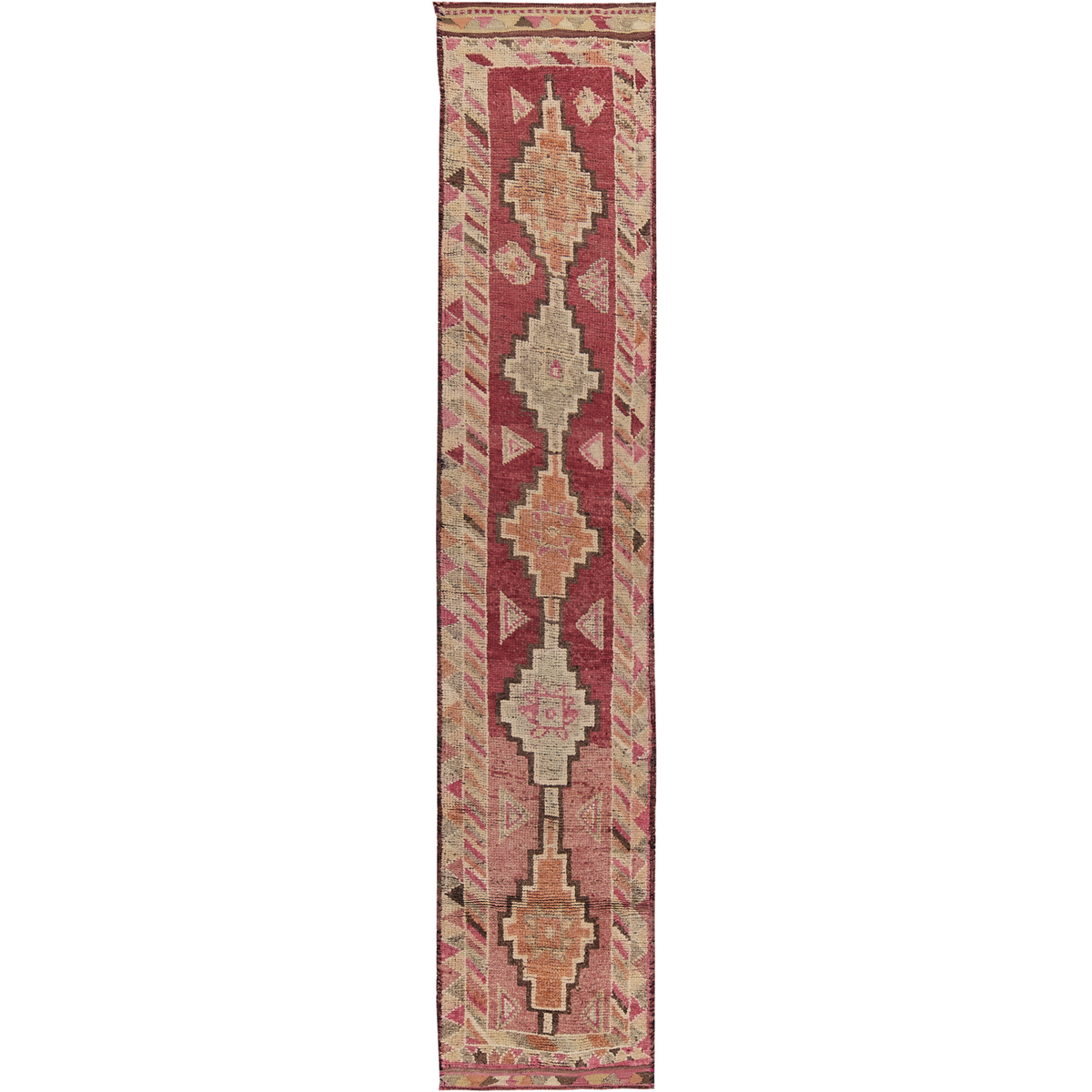 Alfreda | Chic Pink Wool Runner | Kuden Rugs