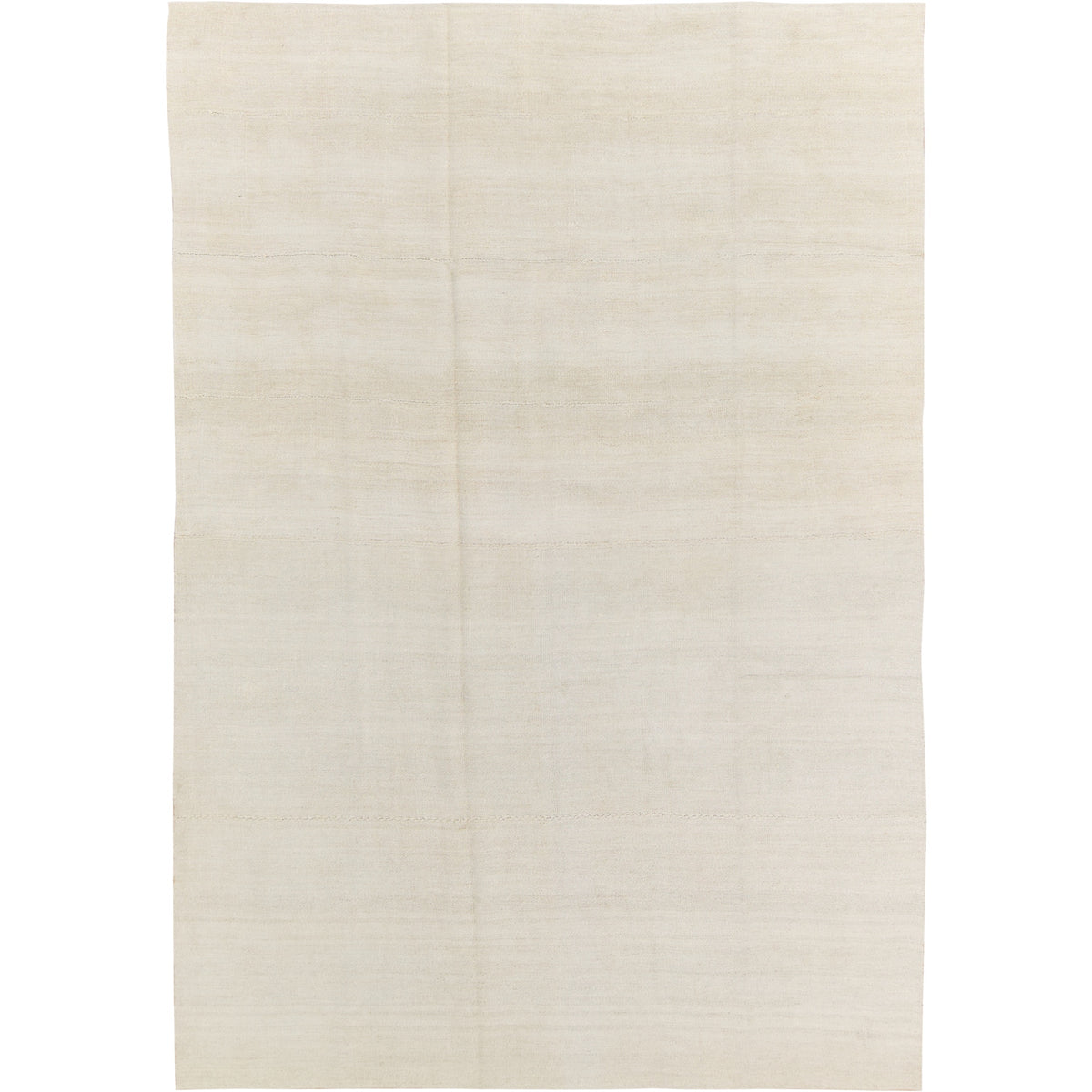 Alouette: A Pristine White Vintage Turkish Hemp Kilim Rug | Kuden Rugs