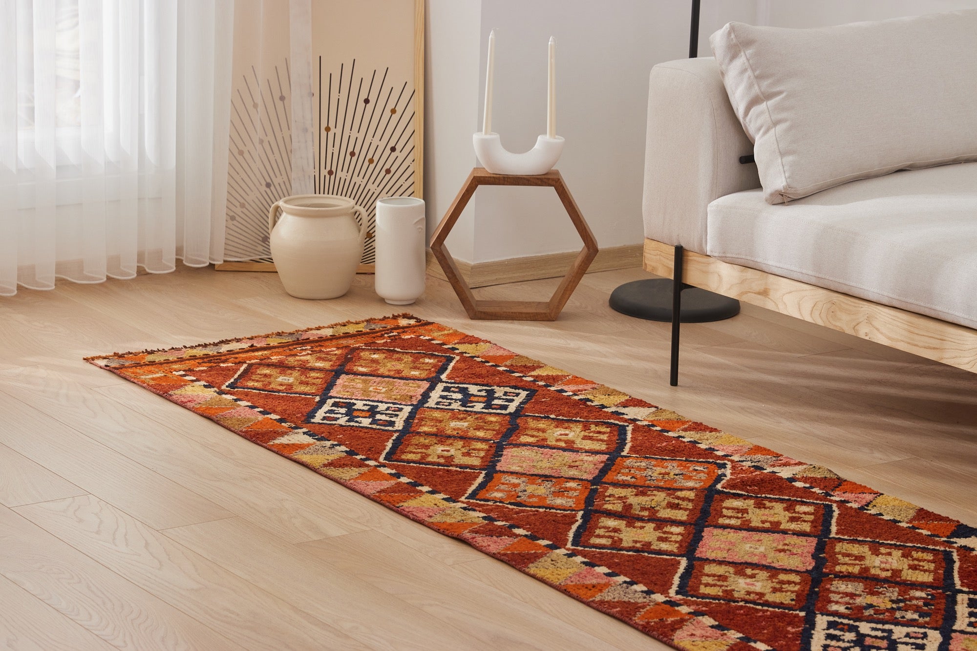 Annabella | Unique Vintage Craftsmanship | Turkish Runner Rug | Kuden Rugs