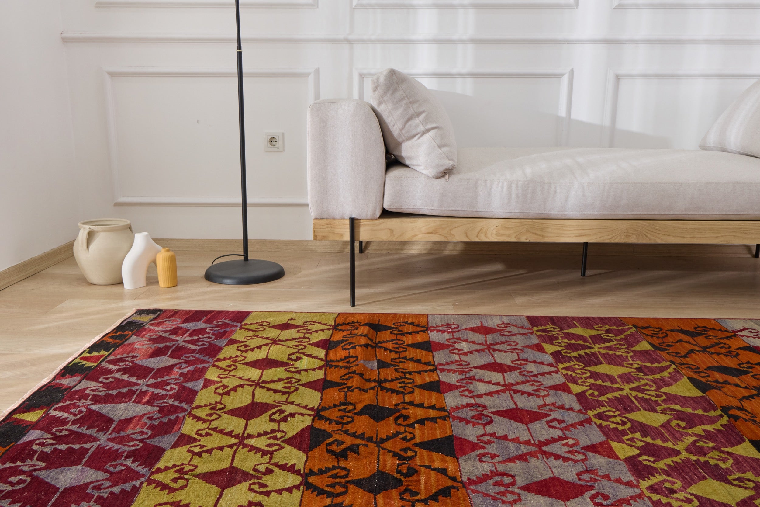 Aryana: Vintage Turkish Rug - Geometric elegance for your home. | Kuden Rugs