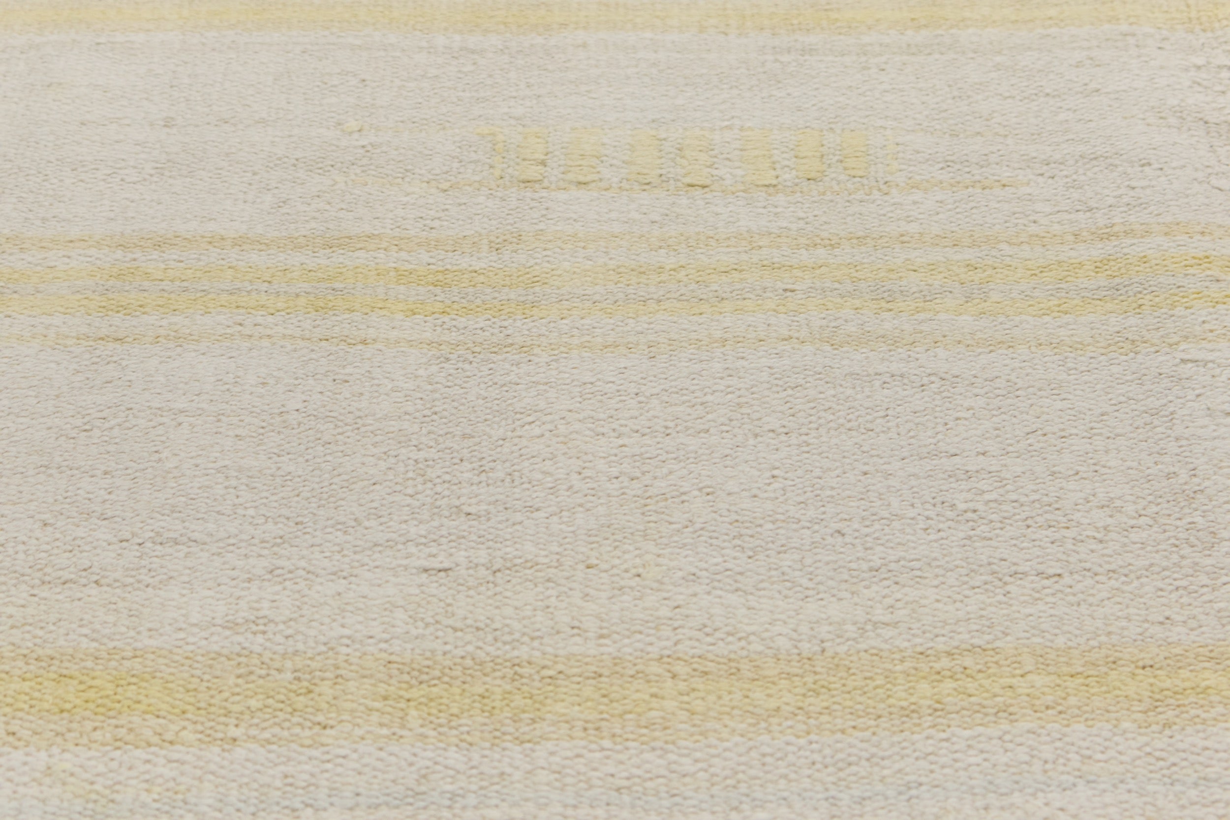 Ashleah: An Enchanting Turkish Hemp Rug with a Crisp White and Striped Palette | Kuden Rugs