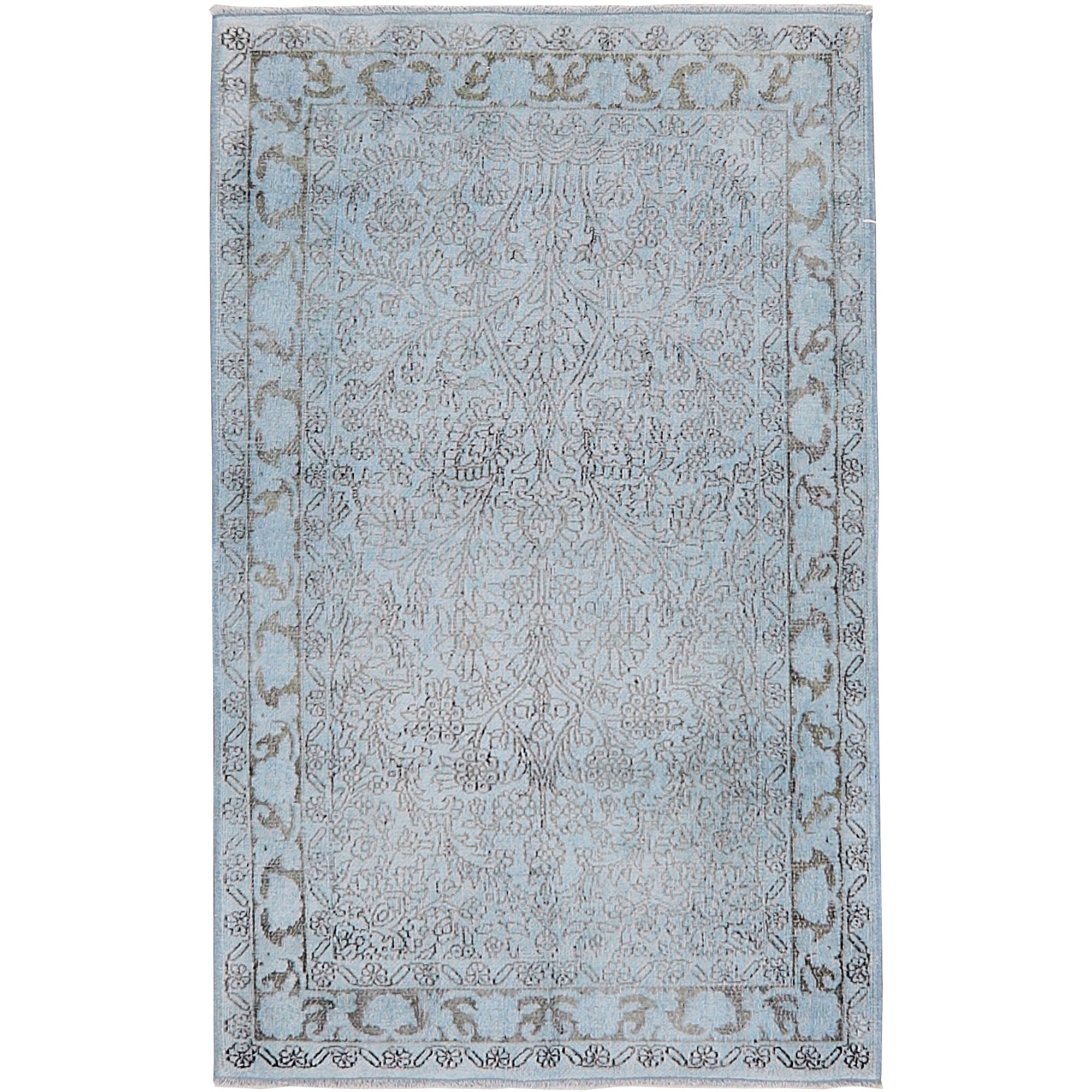 Aspen | Vintage Indian Elegance | Handcrafted Blue Rug | Kuden Rugs