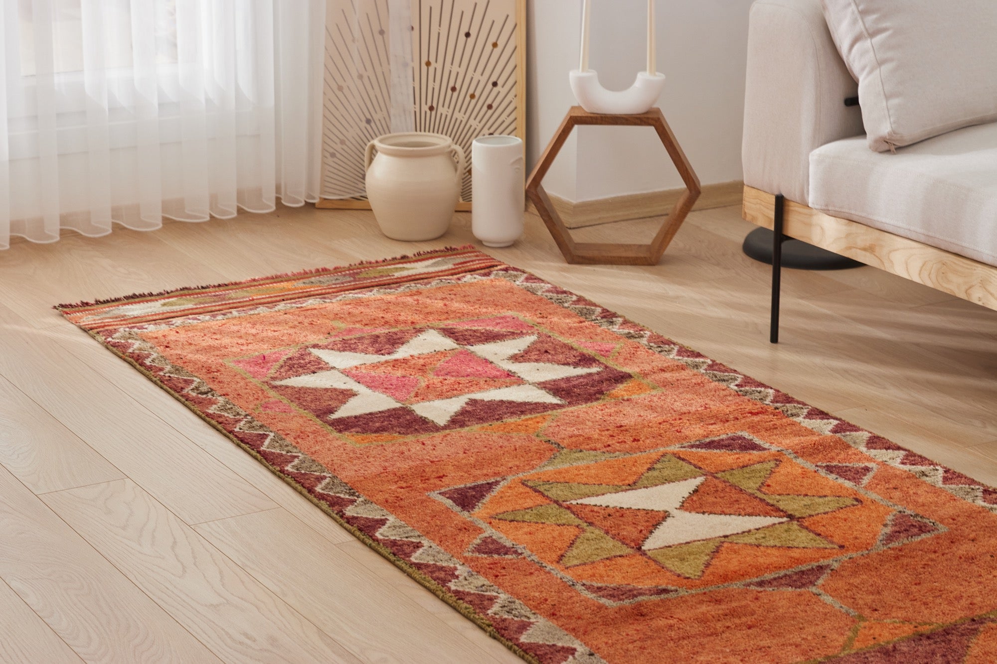 Aubree | Unique Vintage Craftsmanship | Turkish Runner Rug | Kuden Rugs