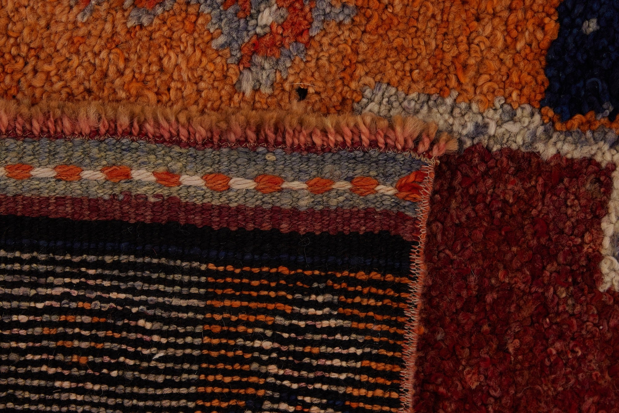 Aubrielle | One-of-a-Kind Red Sophistication | Sophisticated Wool Runner | Kuden Rugs