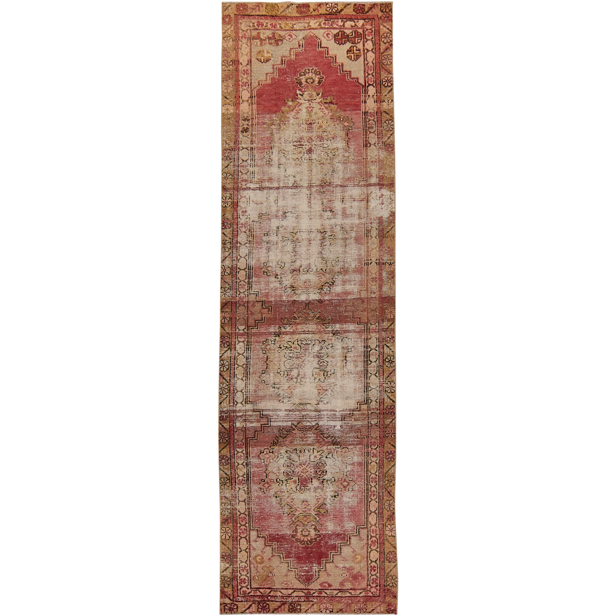 Augusta | Regal Red Geometric Runner | Kuden Rugs