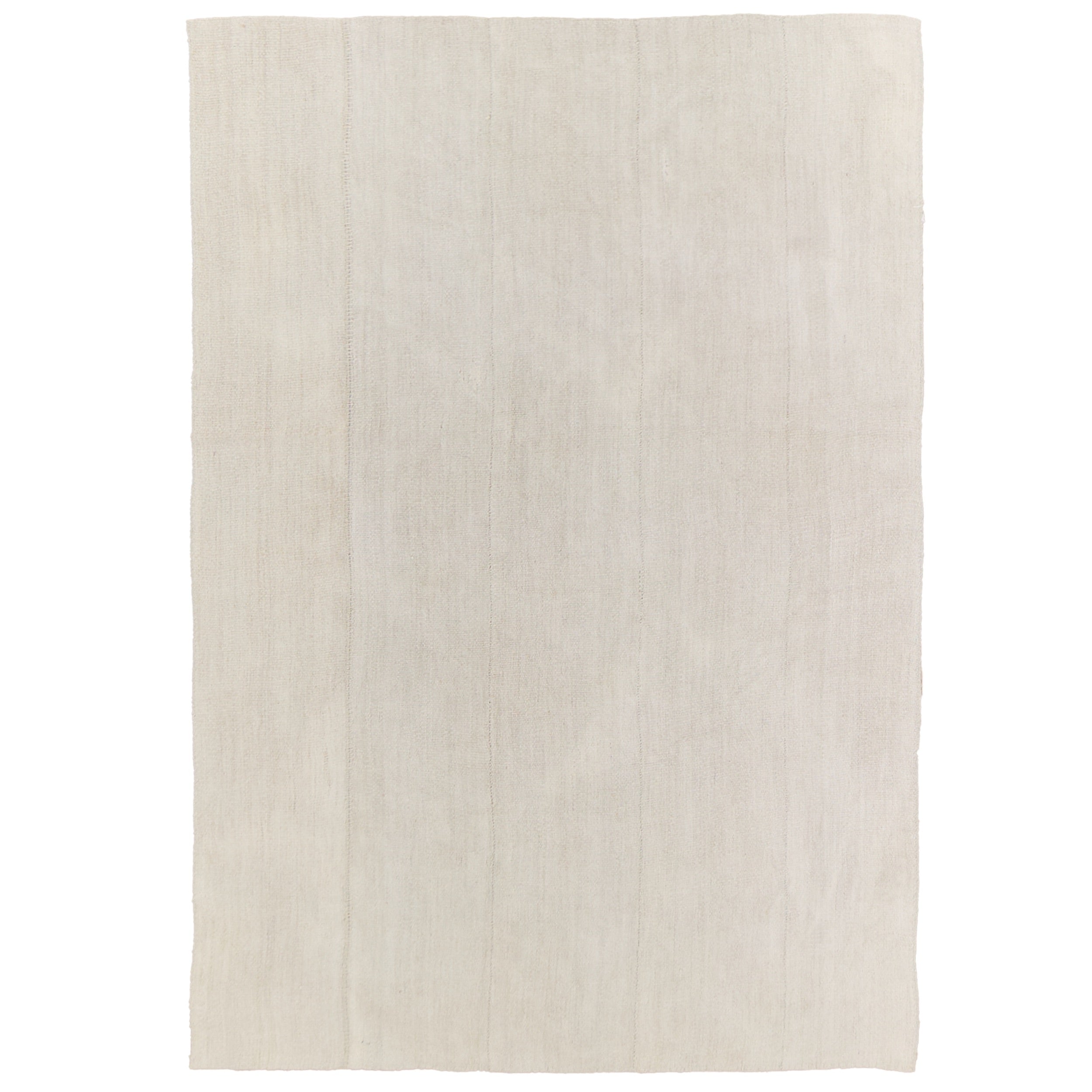Aurea: A Pristine White Vintage Turkish Hemp Kilim Rug | Kuden Rugs