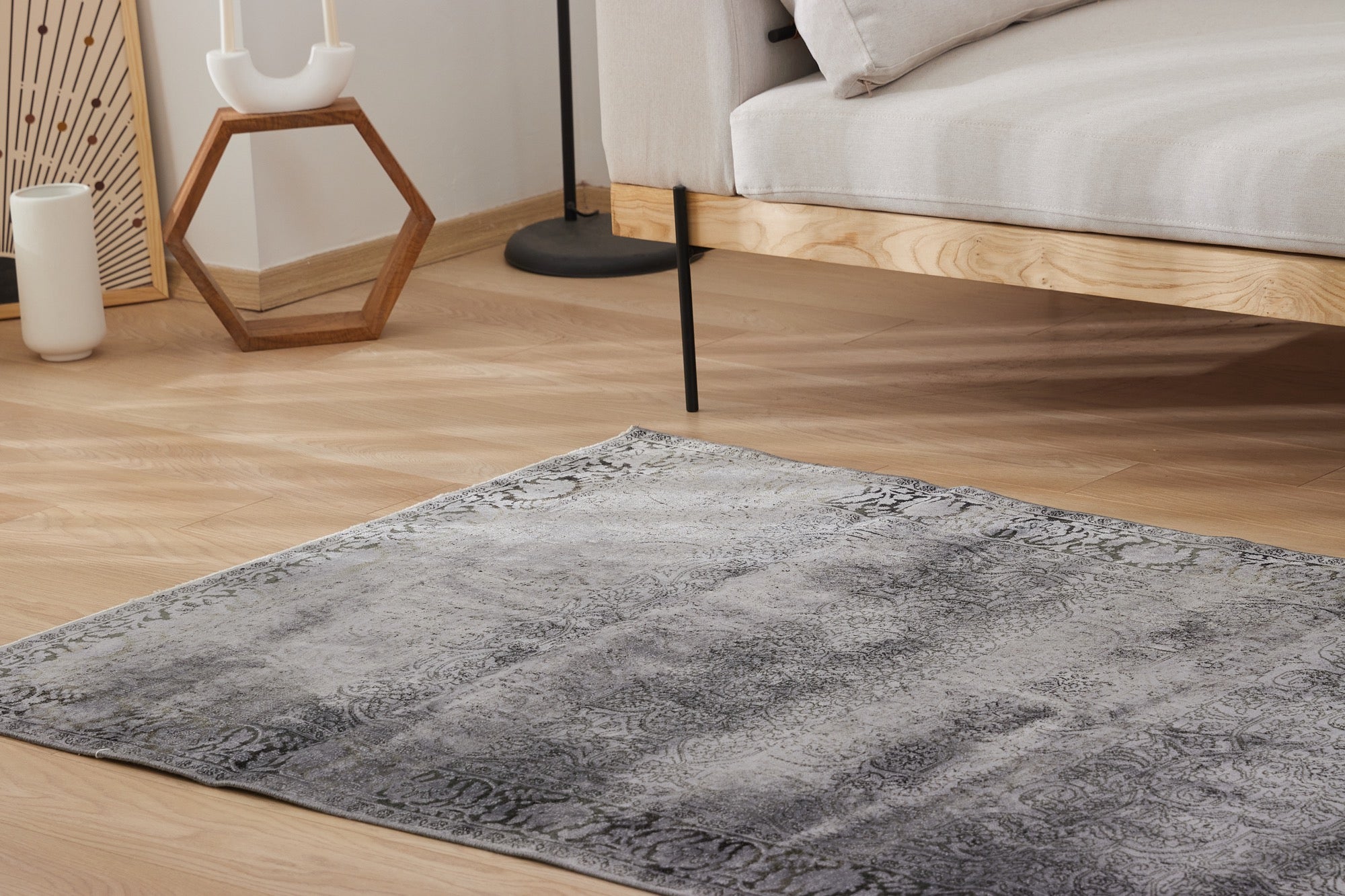 Blayke | Timeless Indian Craftsmanship | Unique Bamboo Silk Rug | Kuden Rugs