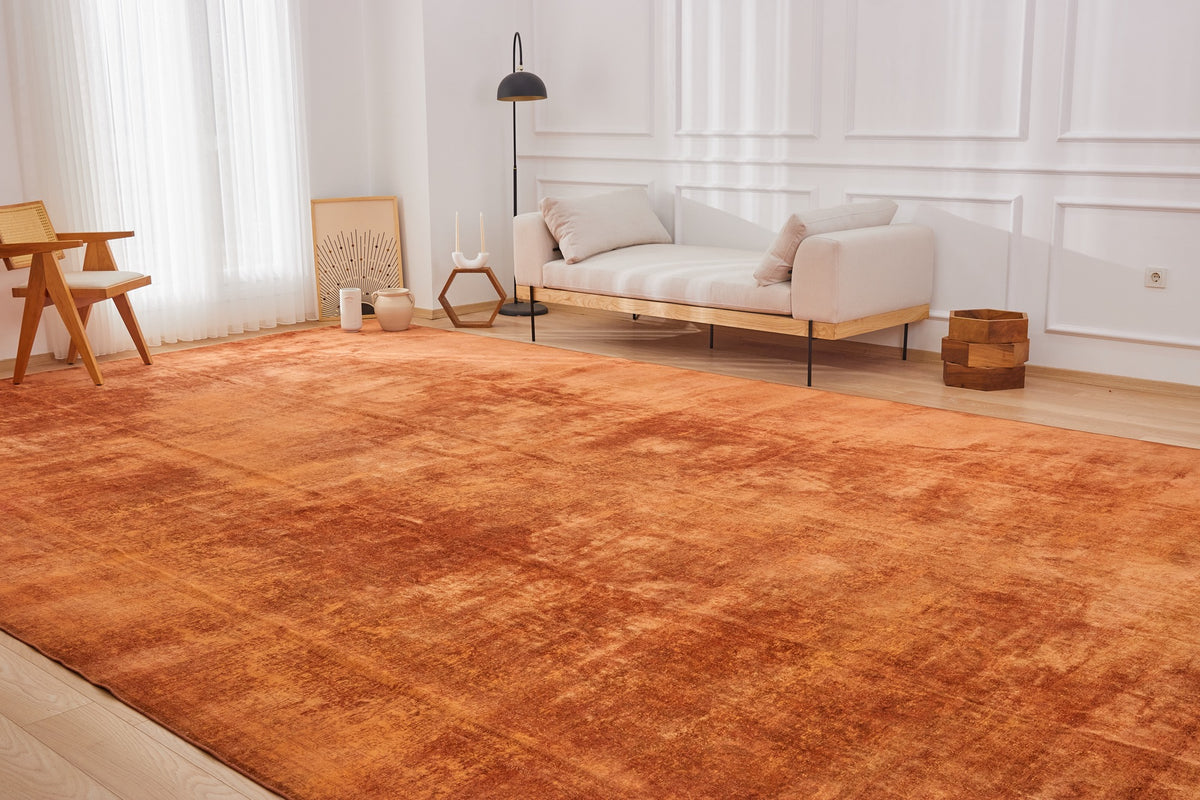 Cara | Overdyed Grandeur | Hand-Knotted Bamboo Silk Carpet | Kuden Rugs