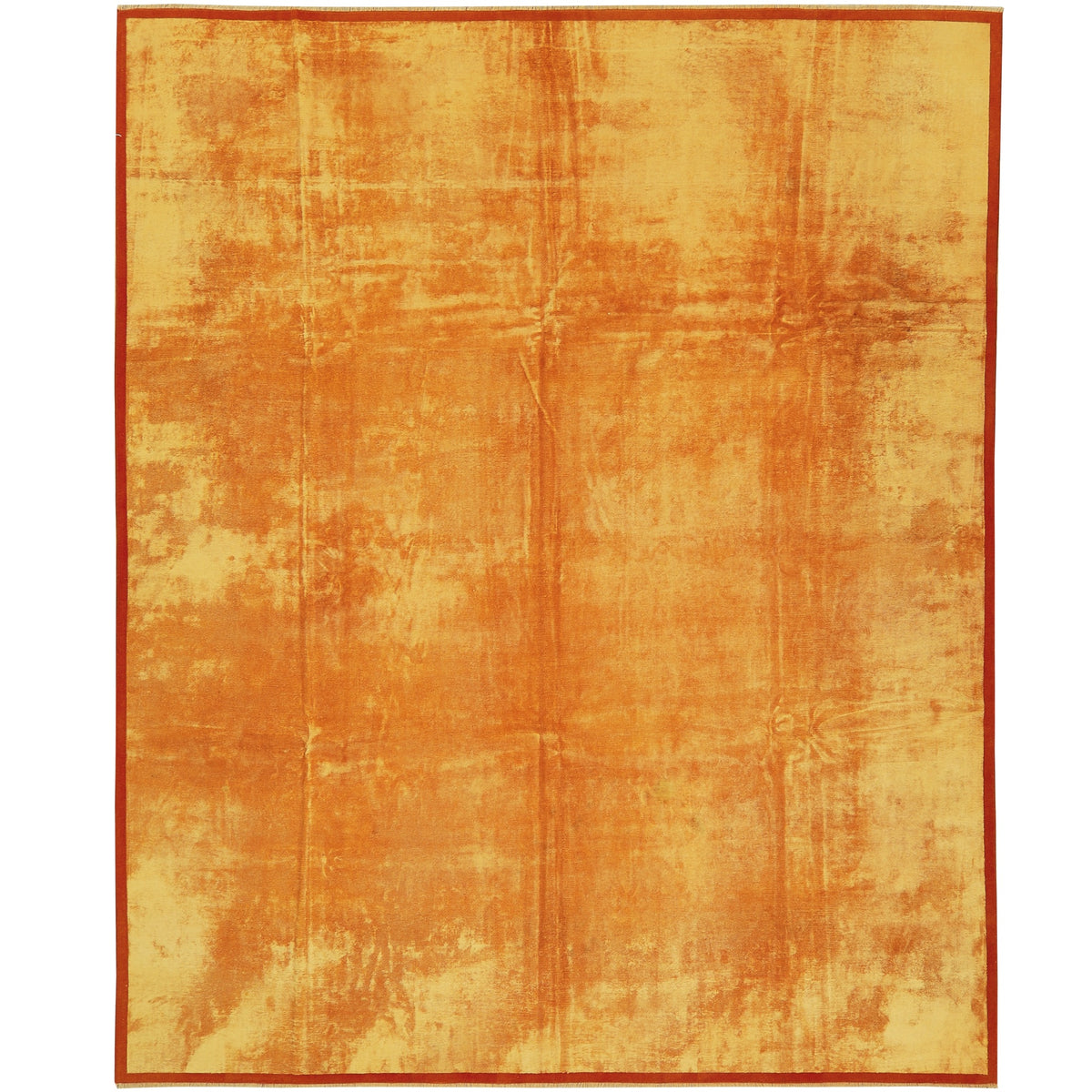 Carmela | Radiant Orange Simplicity | Vintage Nepal Rug | Kuden Rugs