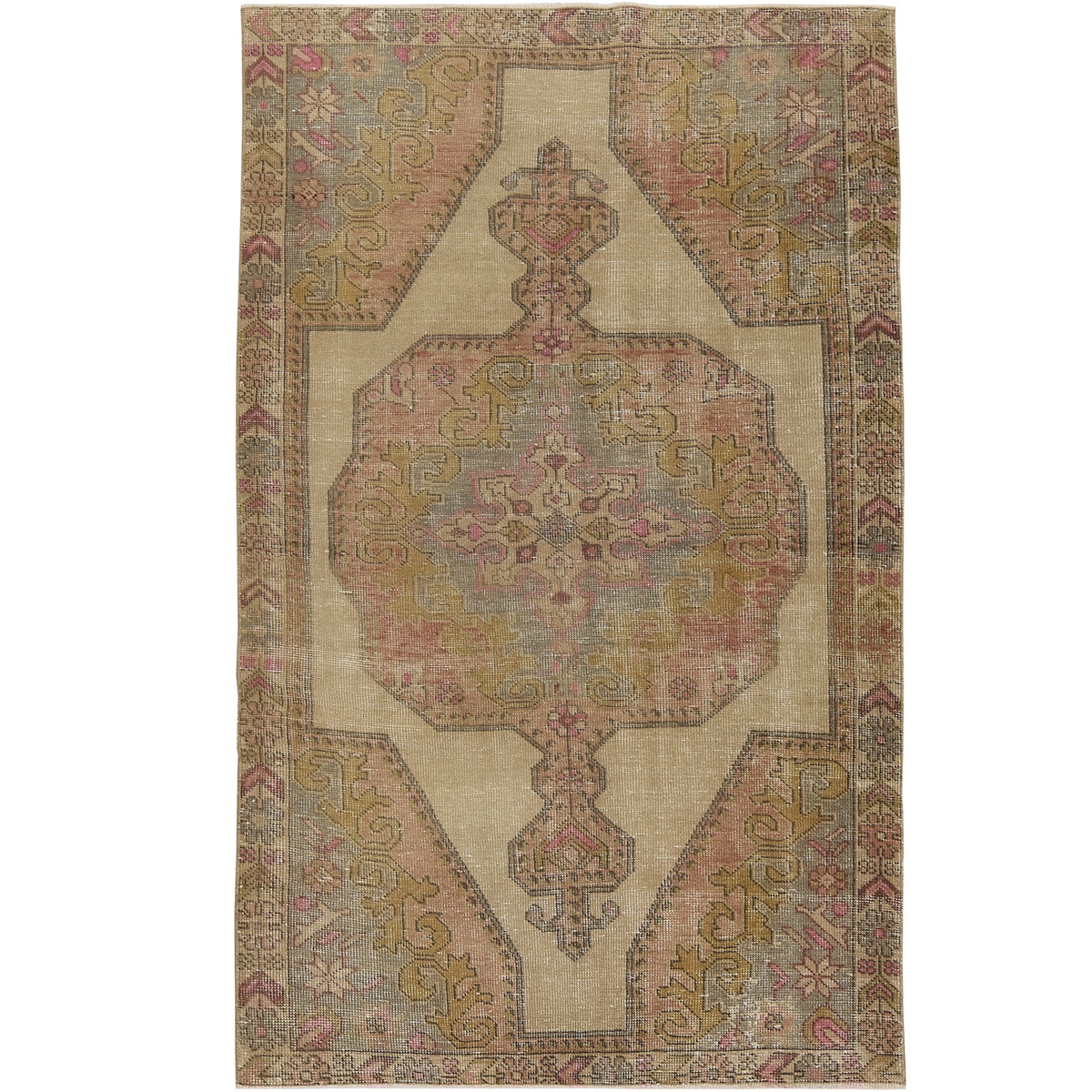 Celeste | Vintage Turkish Grandeur | Exquisite Beige Rug | Kuden Rugs