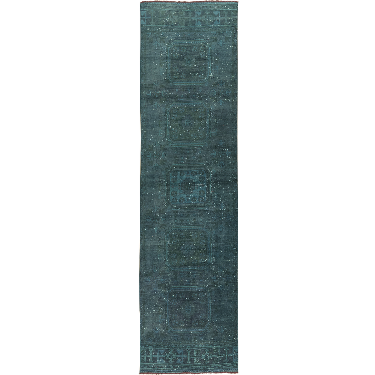 Chepziba | Elegant Green Vintage Runner | Kuden Rugs