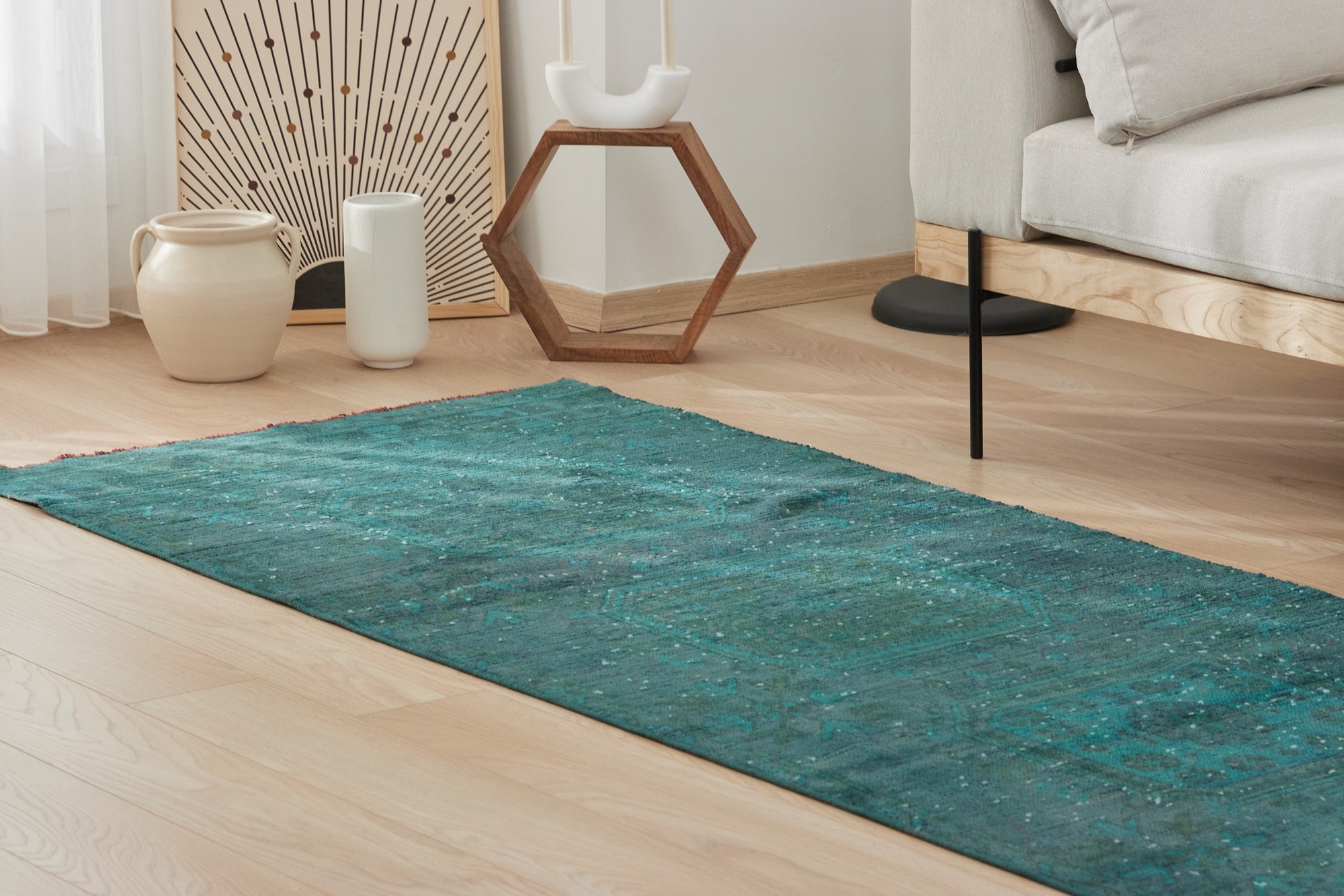 Chepziba | Unique Overdyed Wool and Cotton Carpet | Kuden Rugs