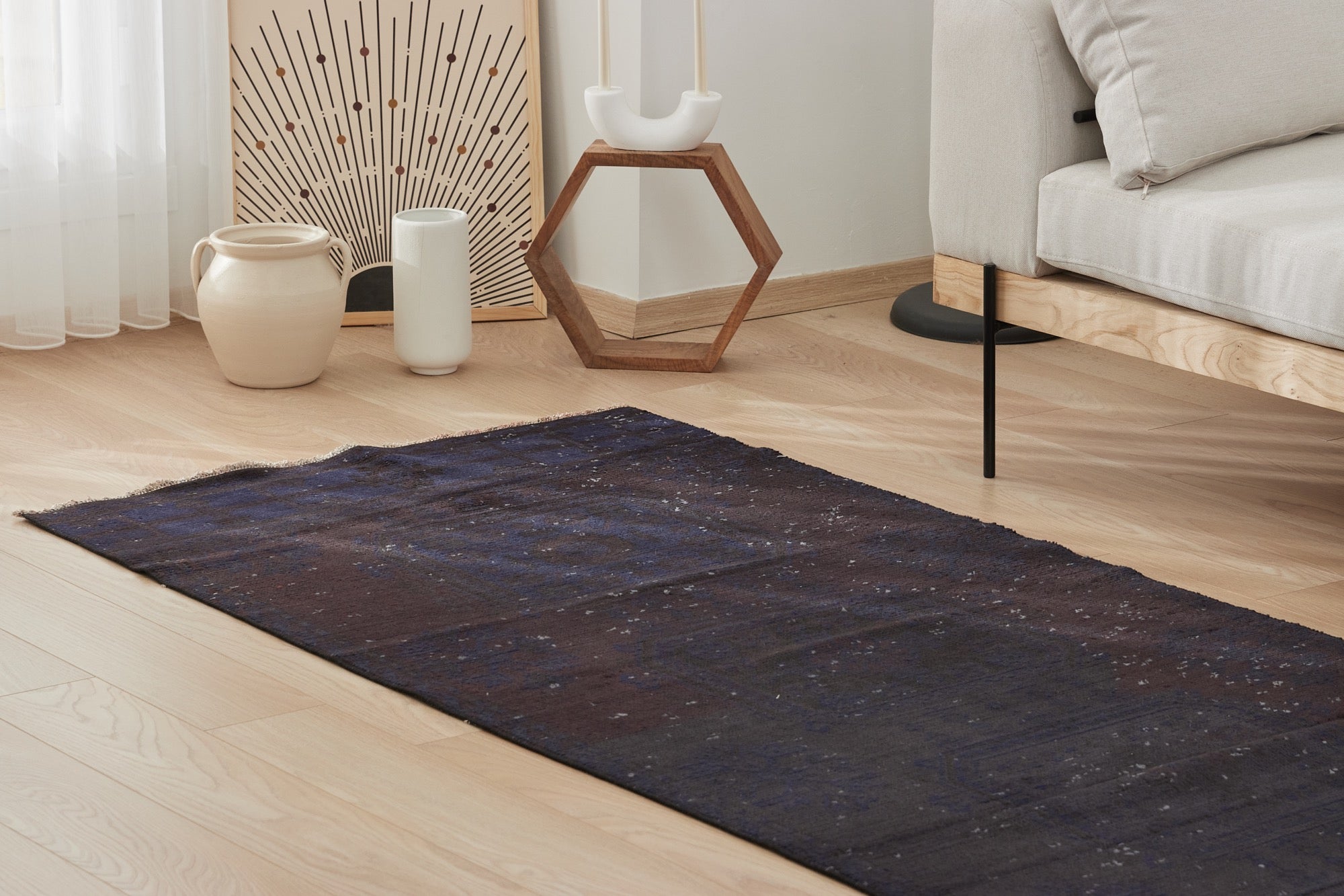 Clare | Timeless Overdyed Runner Rug Craftsmanship | Kuden Rugs