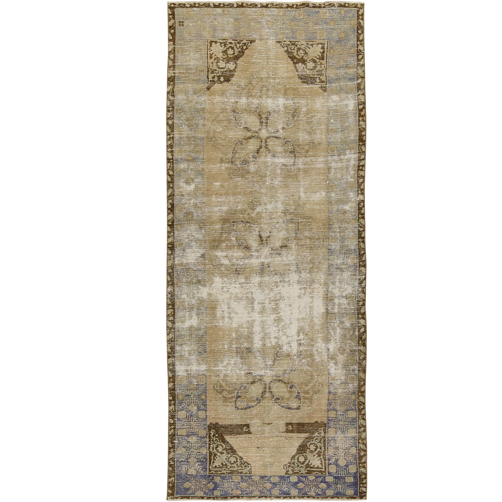 Dagmaryah | Cream Geometric Anatolian Runner | Kuden Rugs