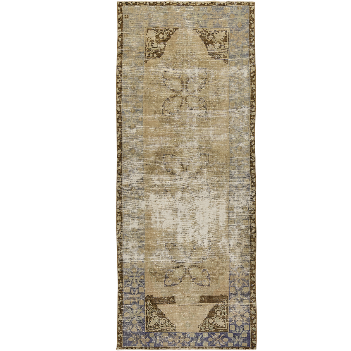Dagmaryah | Cream Geometric Anatolian Runner | Kuden Rugs
