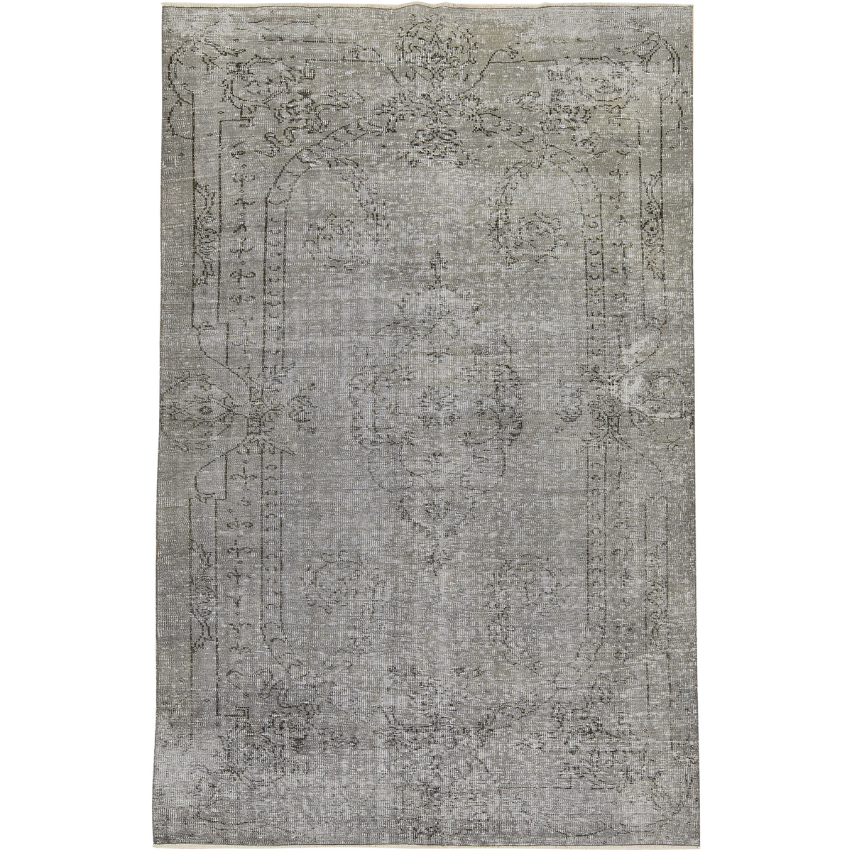 Dahrah | Elegant Gray Medallion Rug | Kuden Rugs