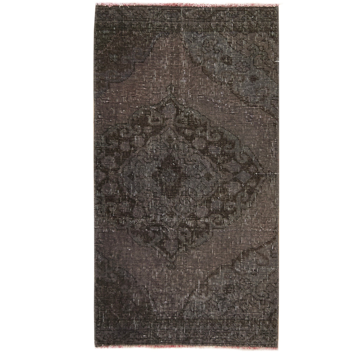 Darling | Gray Medallion Vintage Wool Rug | Kuden Rugs