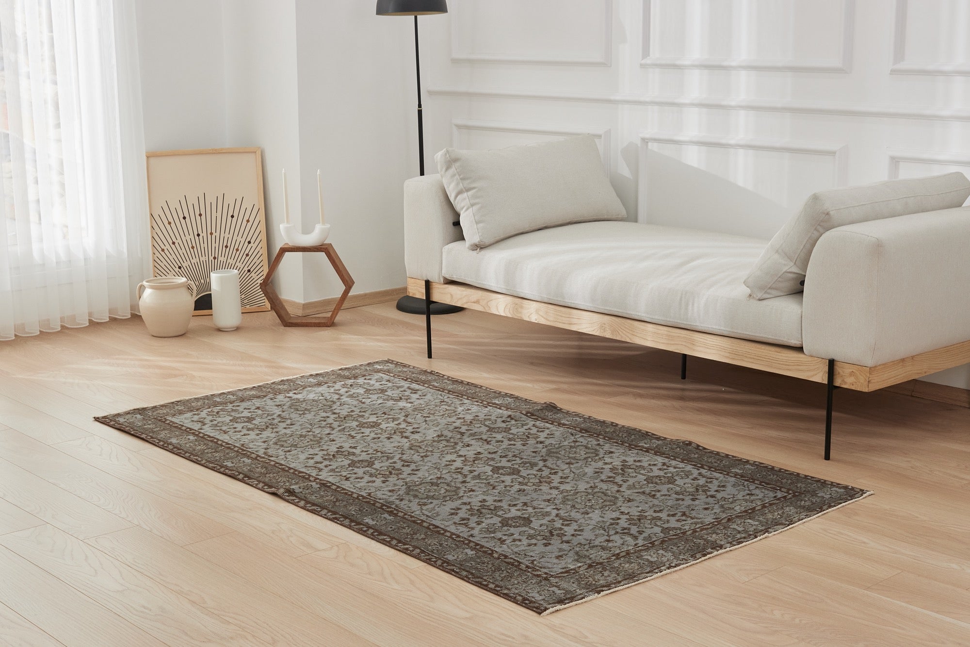 Dinah | Vintage Overdyed Small Turkish Carpet | Kuden Rugs