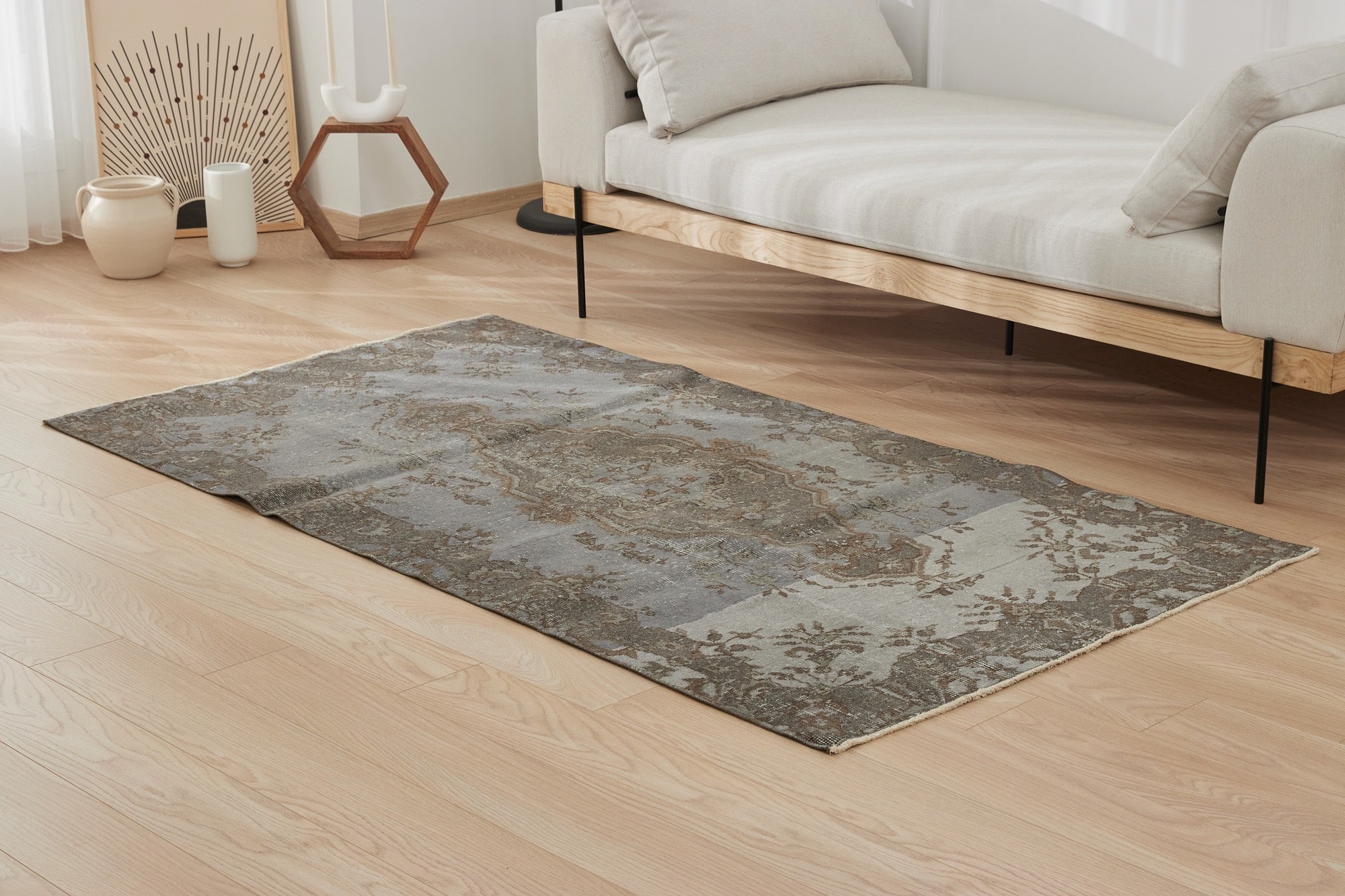 Ebba | Hand-Knotted Vintage Wool Blend Carpet | Kuden Rugs