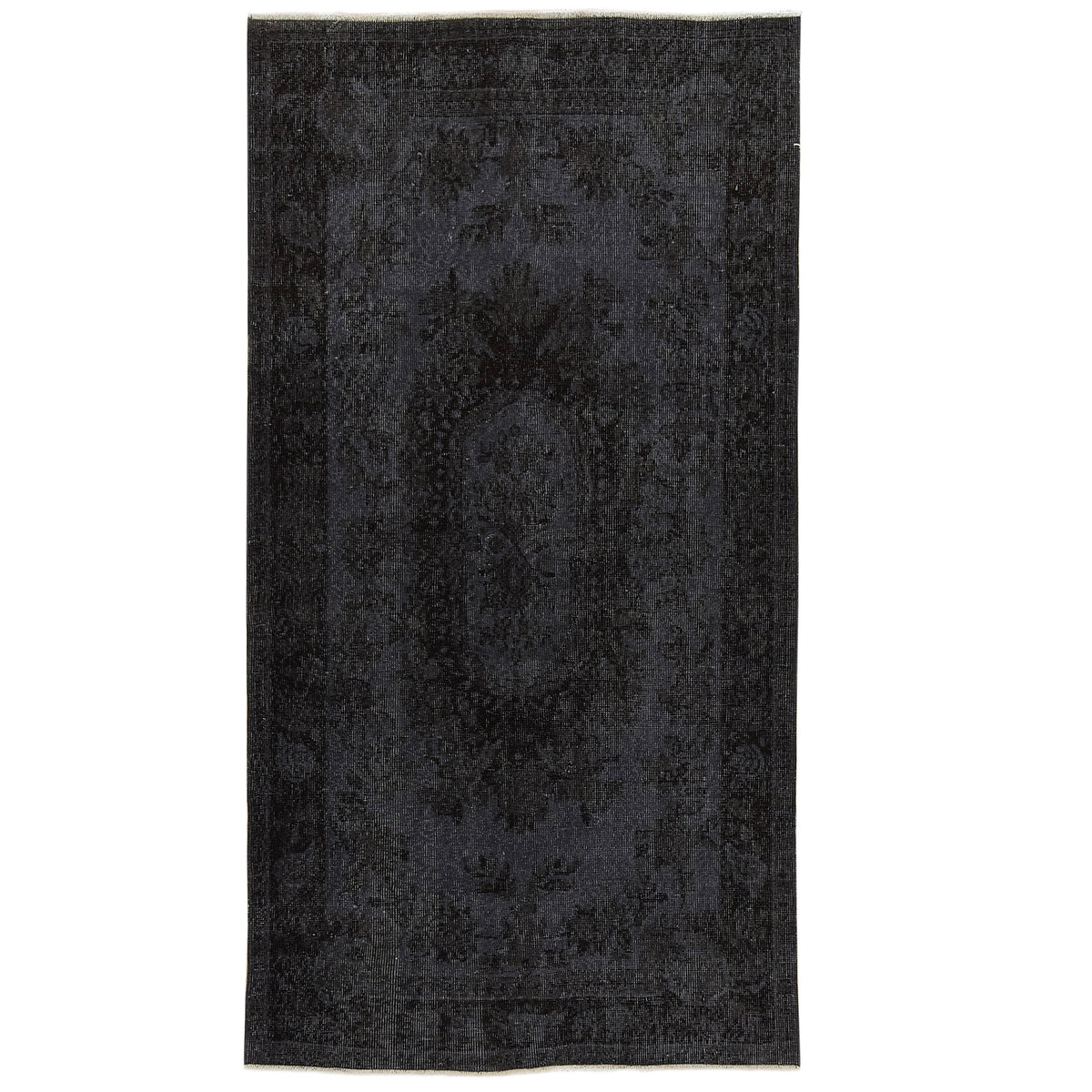 Ellen | Classic Medallion Wool Rug in Black | Kuden Rugs