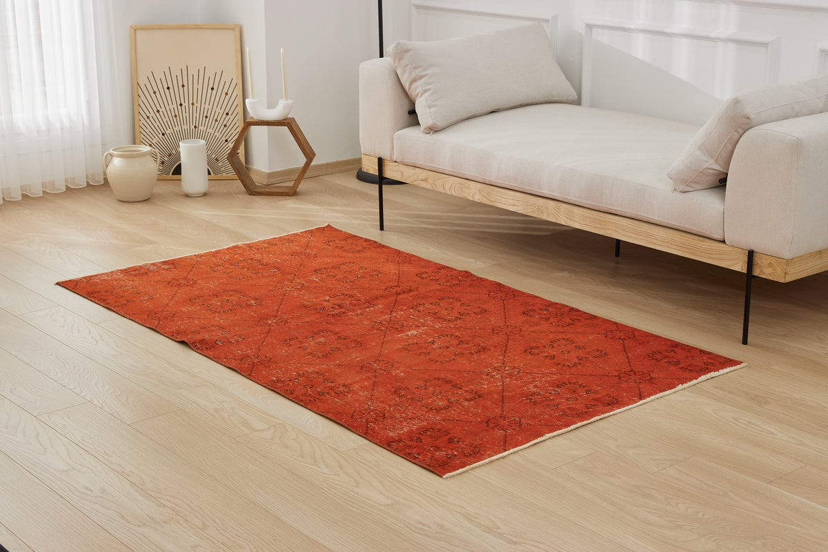 Emmalee | Overdyed Turkish Carpet with Allover Design | Kuden Rugs