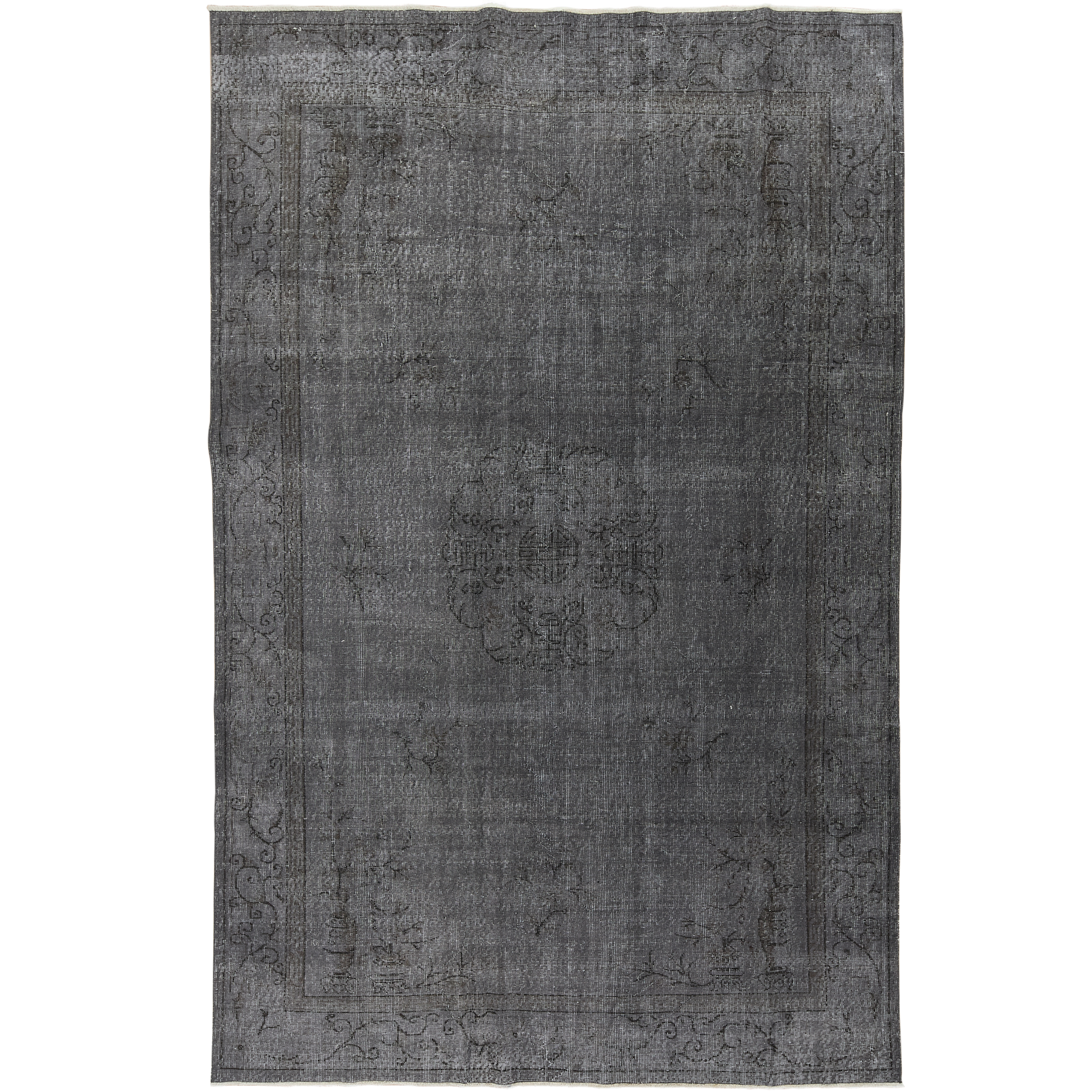 Fannia | Elegant Gray Medallion Area Rug | Kuden Rugs