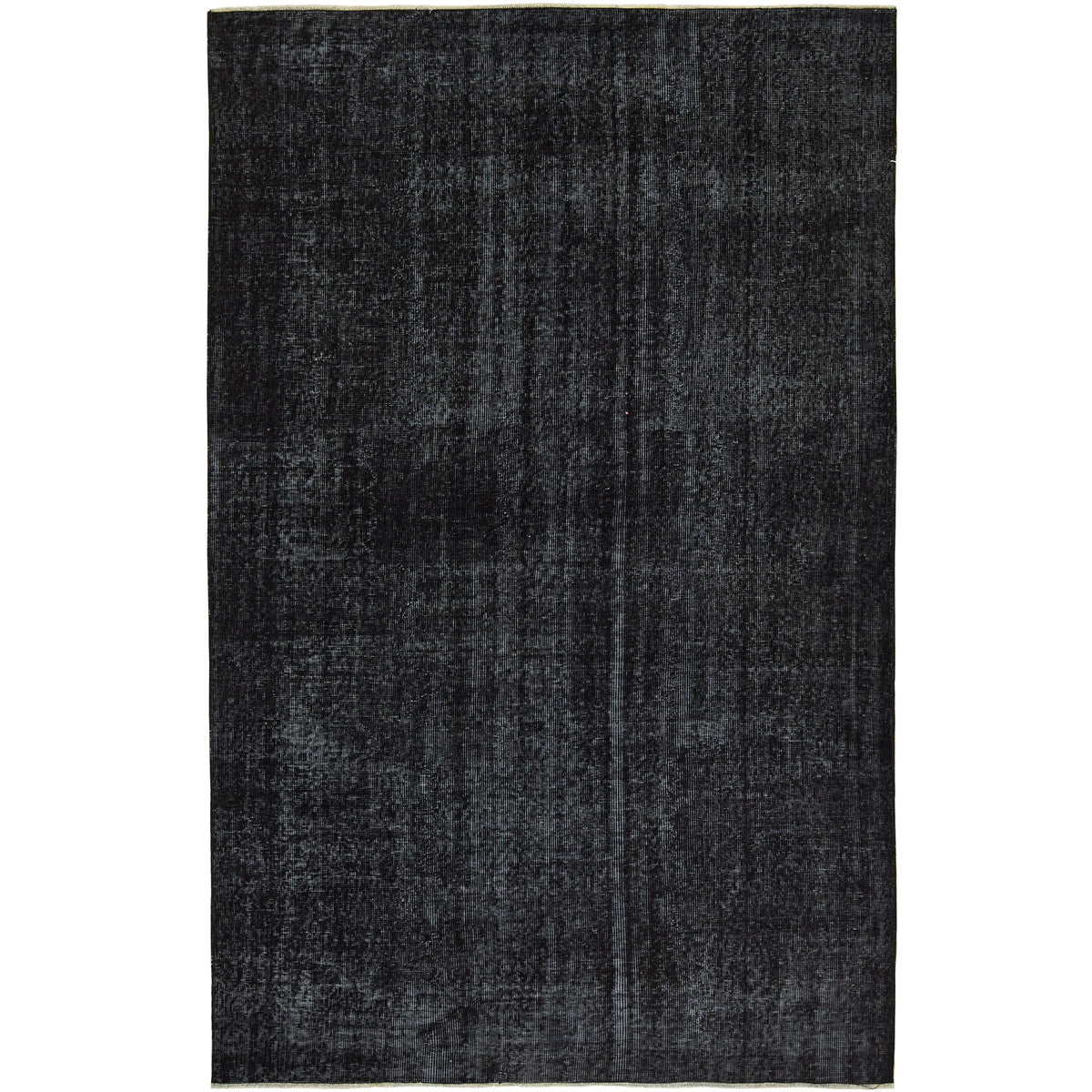 Faronah | Sleek Black Overdyed Wool Rug | Kuden Rugs