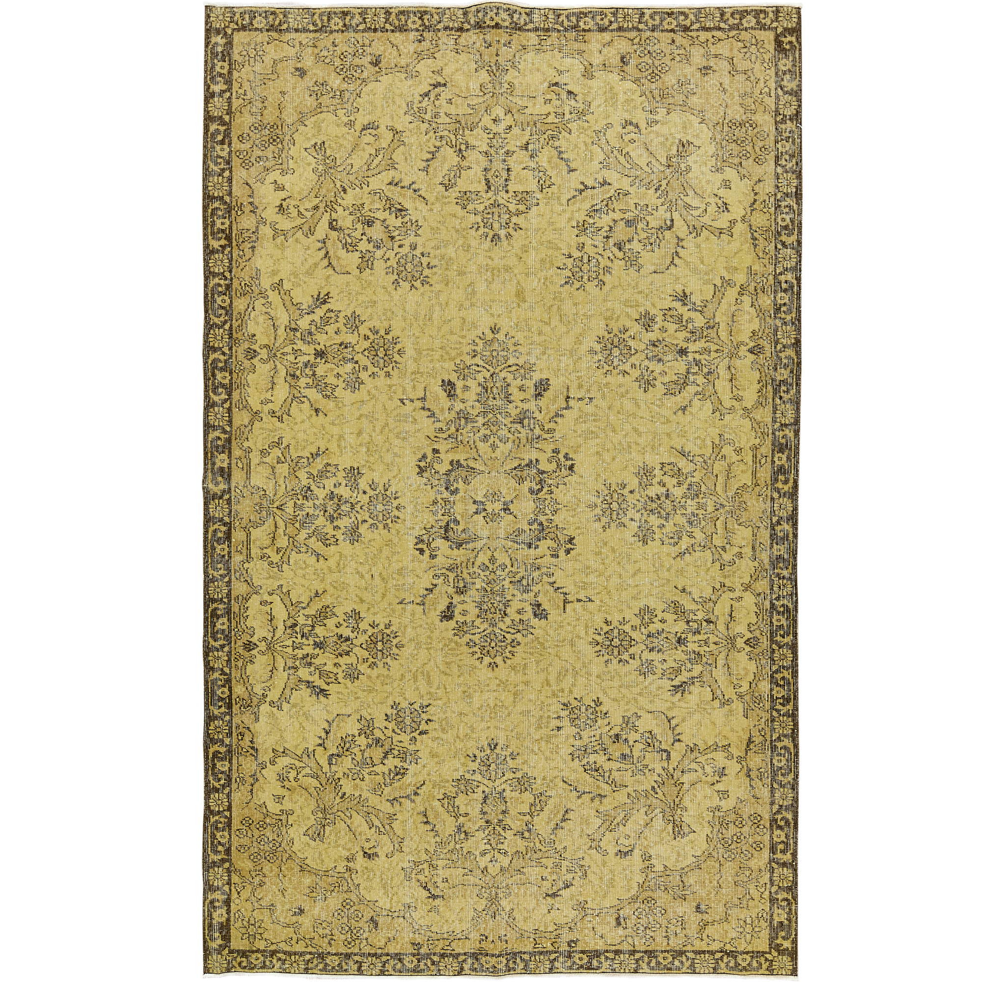 Faryque | Radiant Yellow Medallion Rug | Kuden Rugs