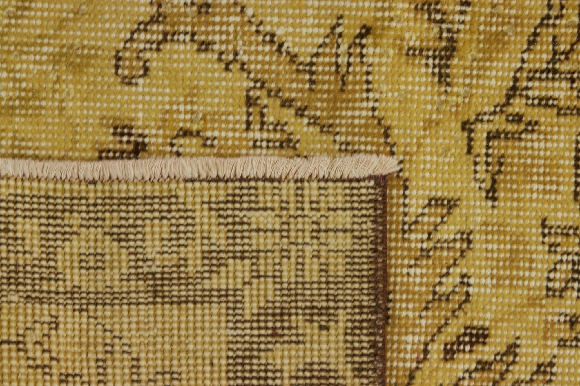 Faryque | Artisan Crafted Area Rug in Vibrant Yellow | Kuden Rugs