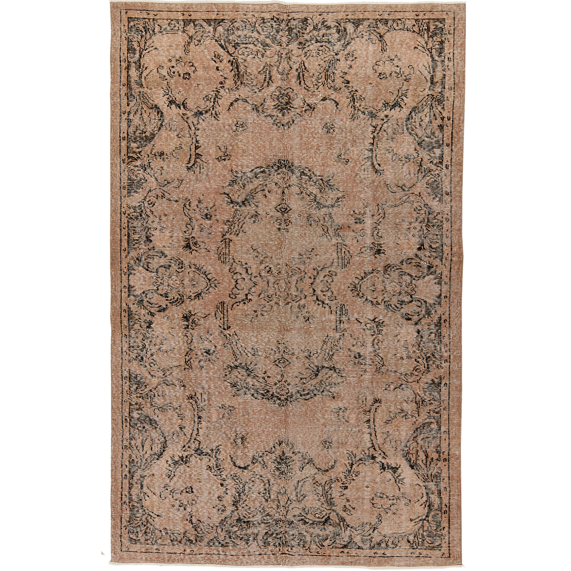 Fidela | Warm Brown Medallion Wool Rug | Kuden Rugs