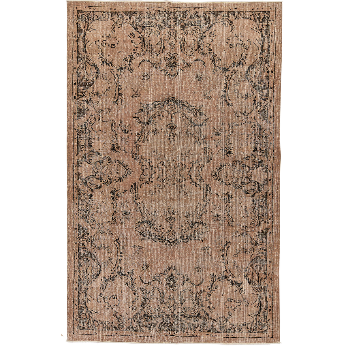 Fidela | Warm Brown Medallion Wool Rug | Kuden Rugs