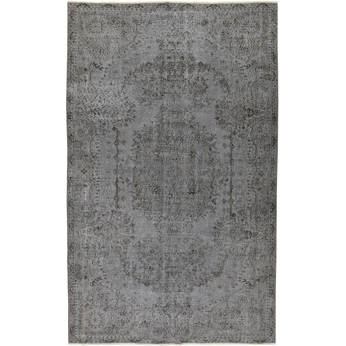 Fingula | Sophisticated Gray Medallion Rug | Kuden Rugs