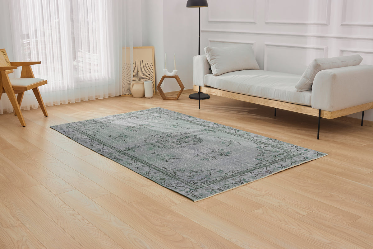 Blue Overdyed Perfection - Florence's Professional Carpet Elegance | Kuden Rugs