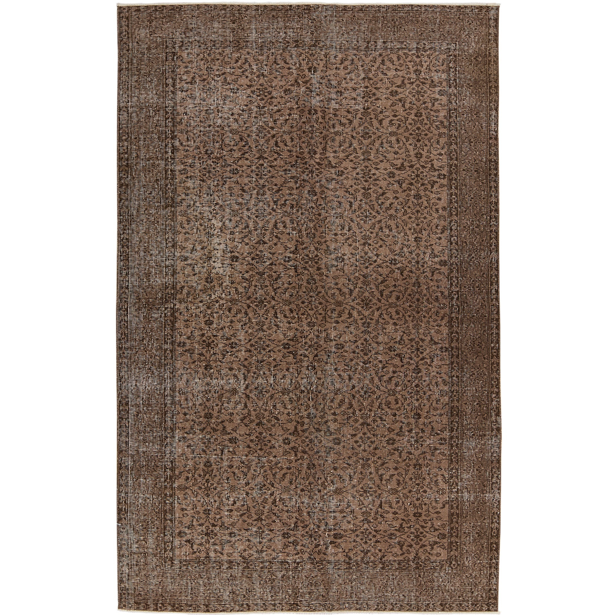 Garnetah | Warm Brown Overdyed Wool Rug | Kuden Rugs