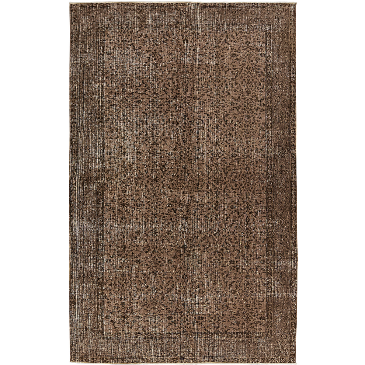 Garnetah | Warm Brown Overdyed Wool Rug | Kuden Rugs