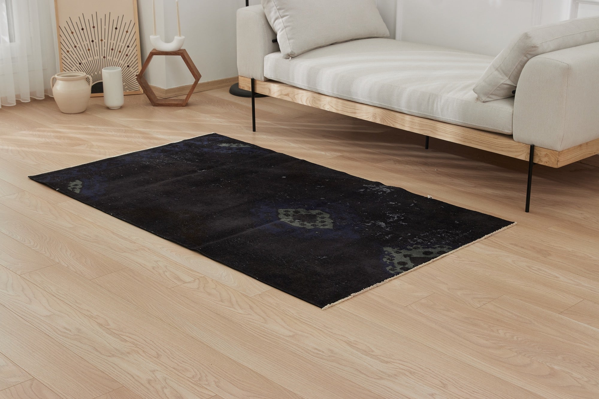 Ghisele | Vintage Overdyed Turkish Carpet | Kuden Rugs