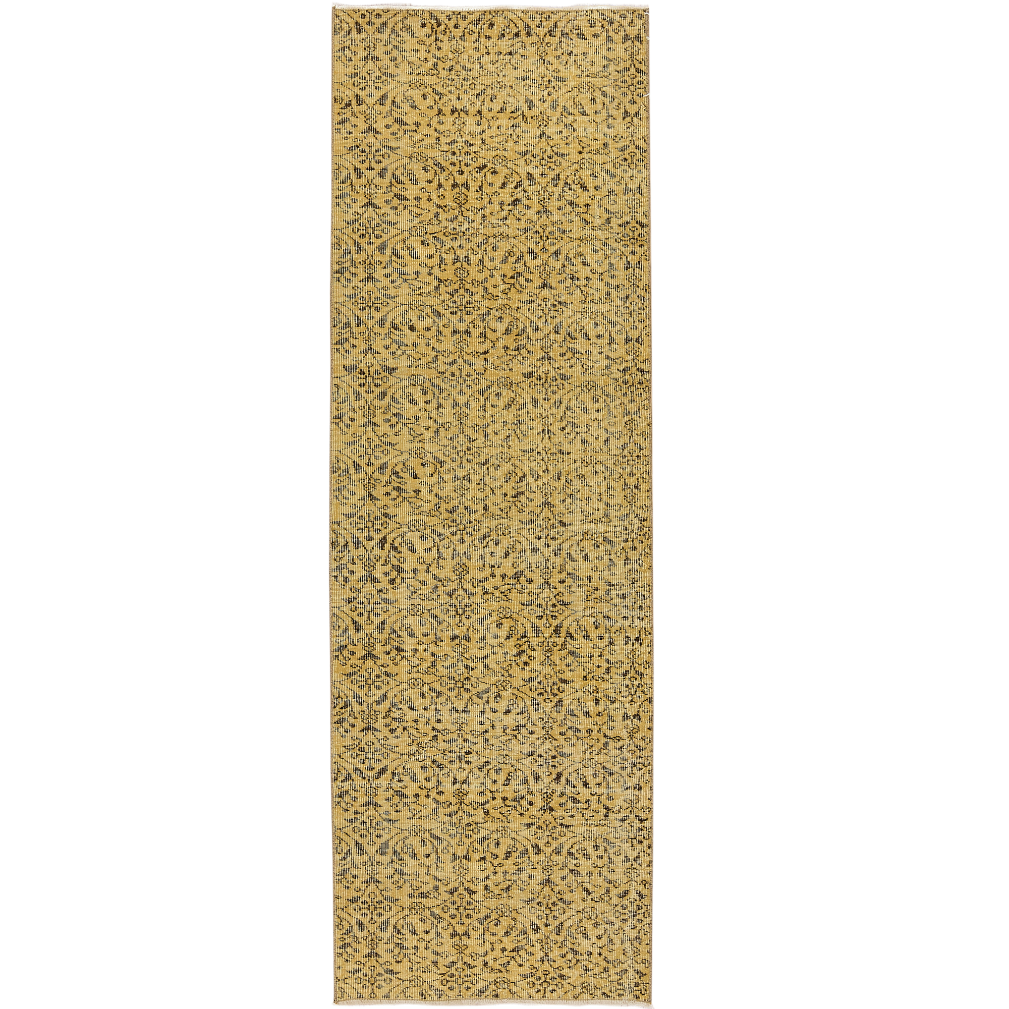 Gillien | Luminous Yellow Overdyed Runner | Kuden Rugs