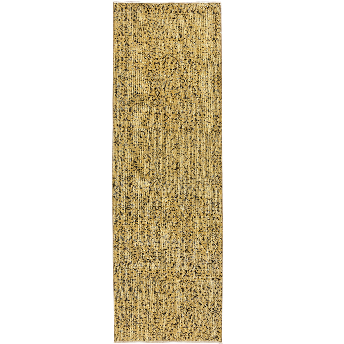 Gillien | Luminous Yellow Overdyed Runner | Kuden Rugs