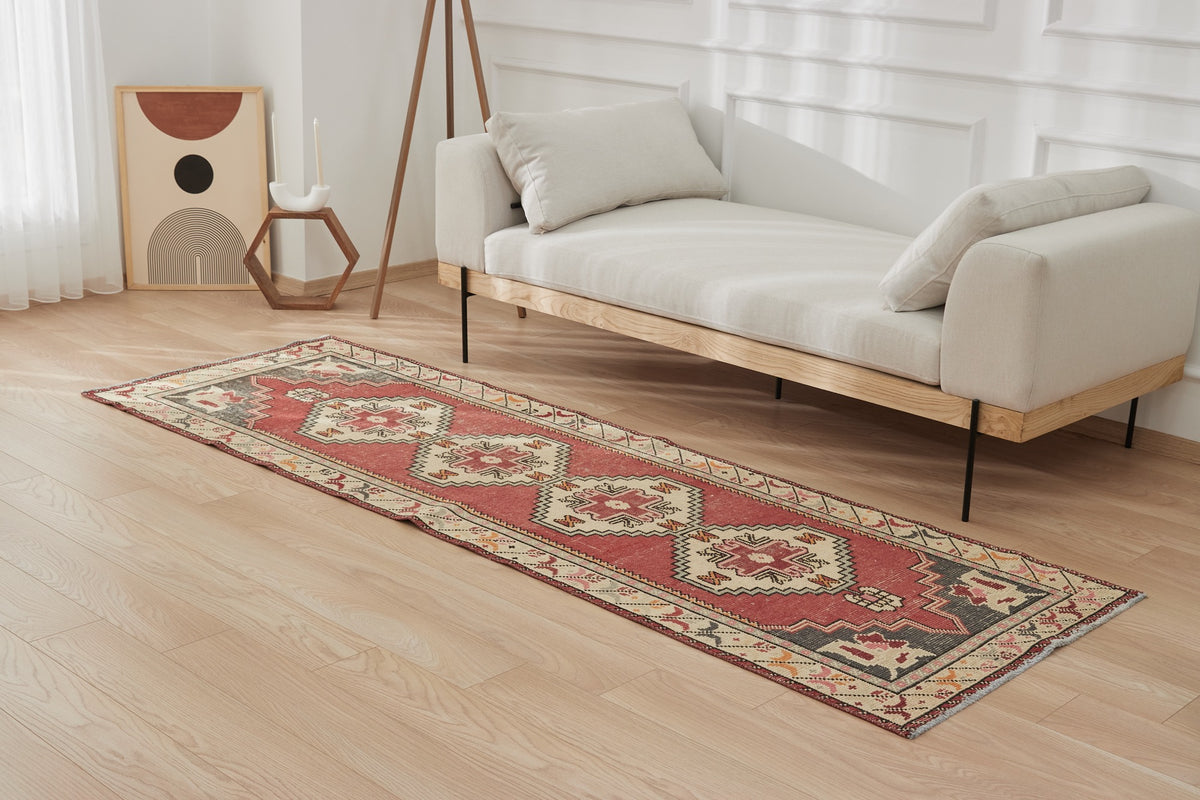 Icesse | Red Elegance | Authentic Runner Carpet | Kuden Rugs