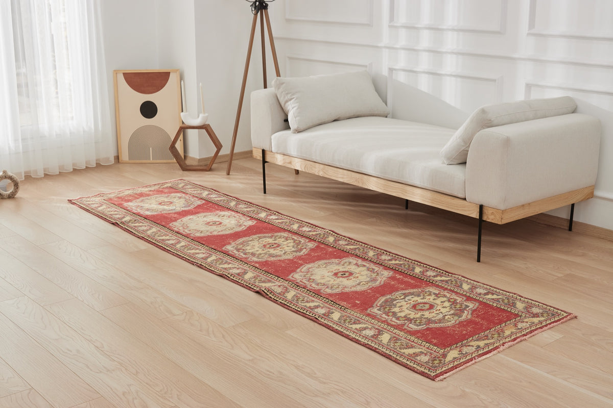 Idelah | Red Elegance | Authentic Runner Carpet | Kuden Rugs